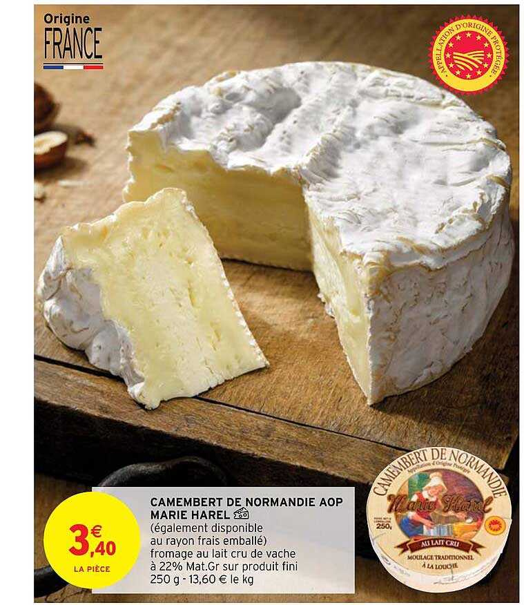 camembert de normandie aop marie harel