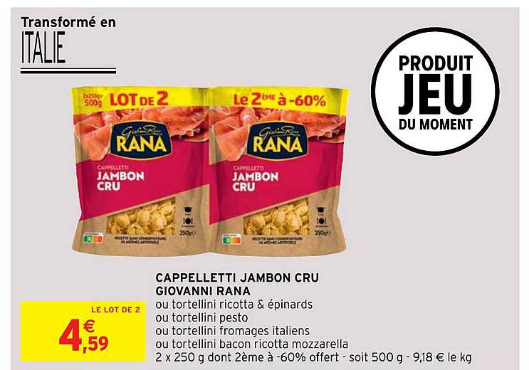 cappelletti jambon cru giovanni rana