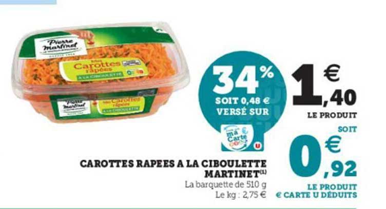 Carottes Râpées à La Ciboulette Martinet