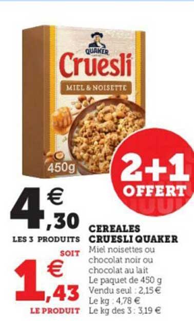 Céréales Cruesli Quaker