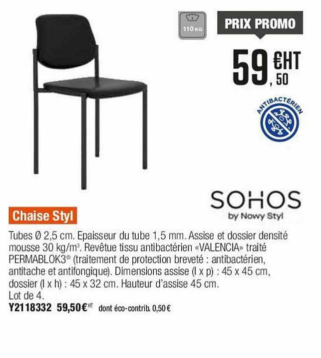 chaise styl sohos