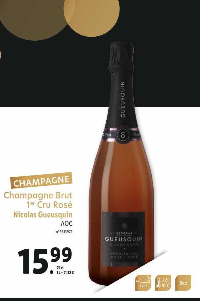 champagne brut 1er cru rosé nicolas gueusquin aoc