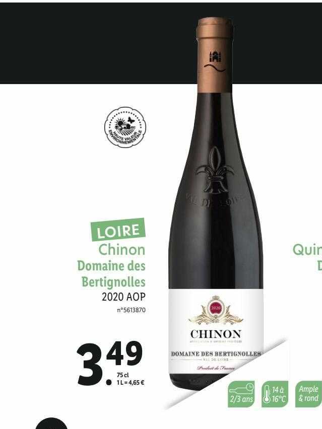 Chinon Domaine Des Bertignolles 2020 Aop