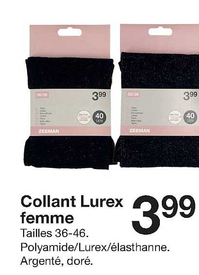 collant lurex femme