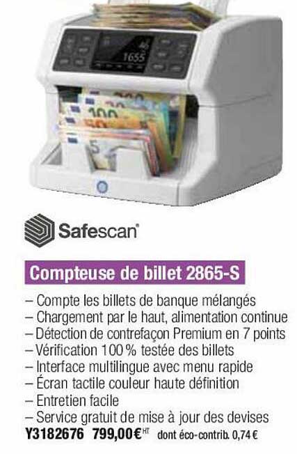 compteuse de billet 2865-s safescan