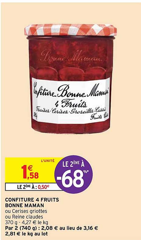 confiture 4 fruits bonne maman