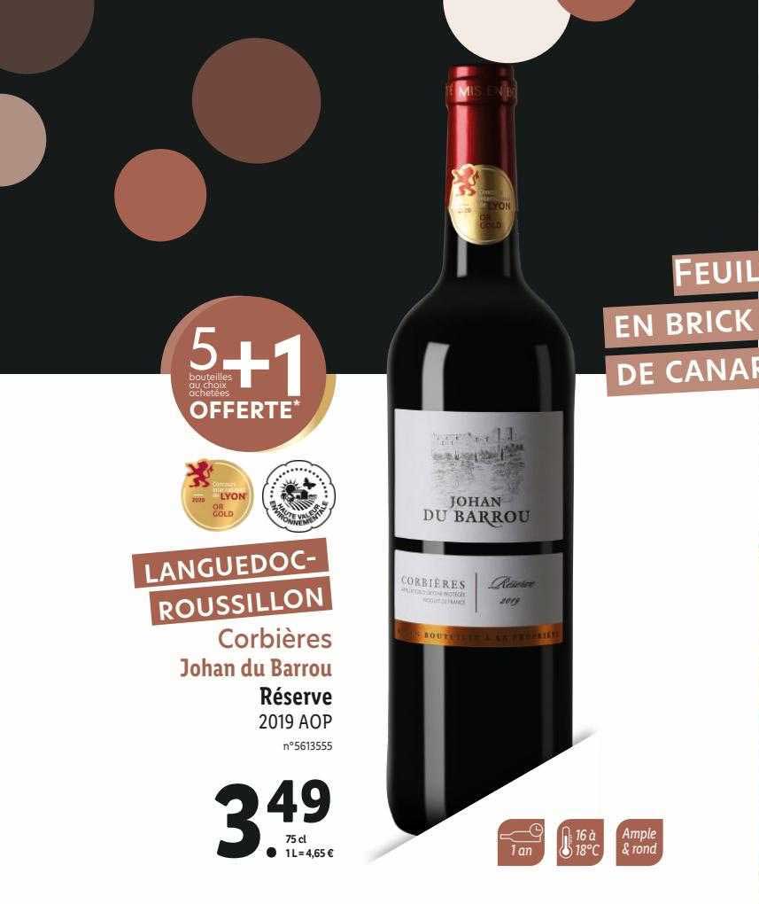 Corbières Johan Du Barrou Réserve 2019 Aop