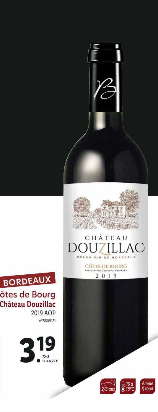 côtes de bourg château douzillac 2019 aop