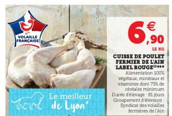 cuisse de poulet fermier de l'ain label rouge