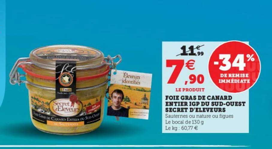 foie gras de canard entier igp du sud-ouest secret d'éleveurs