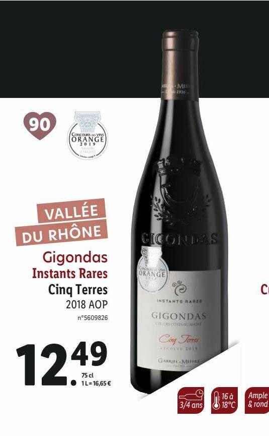 gigondas instants rares cinq terres 2018 aop