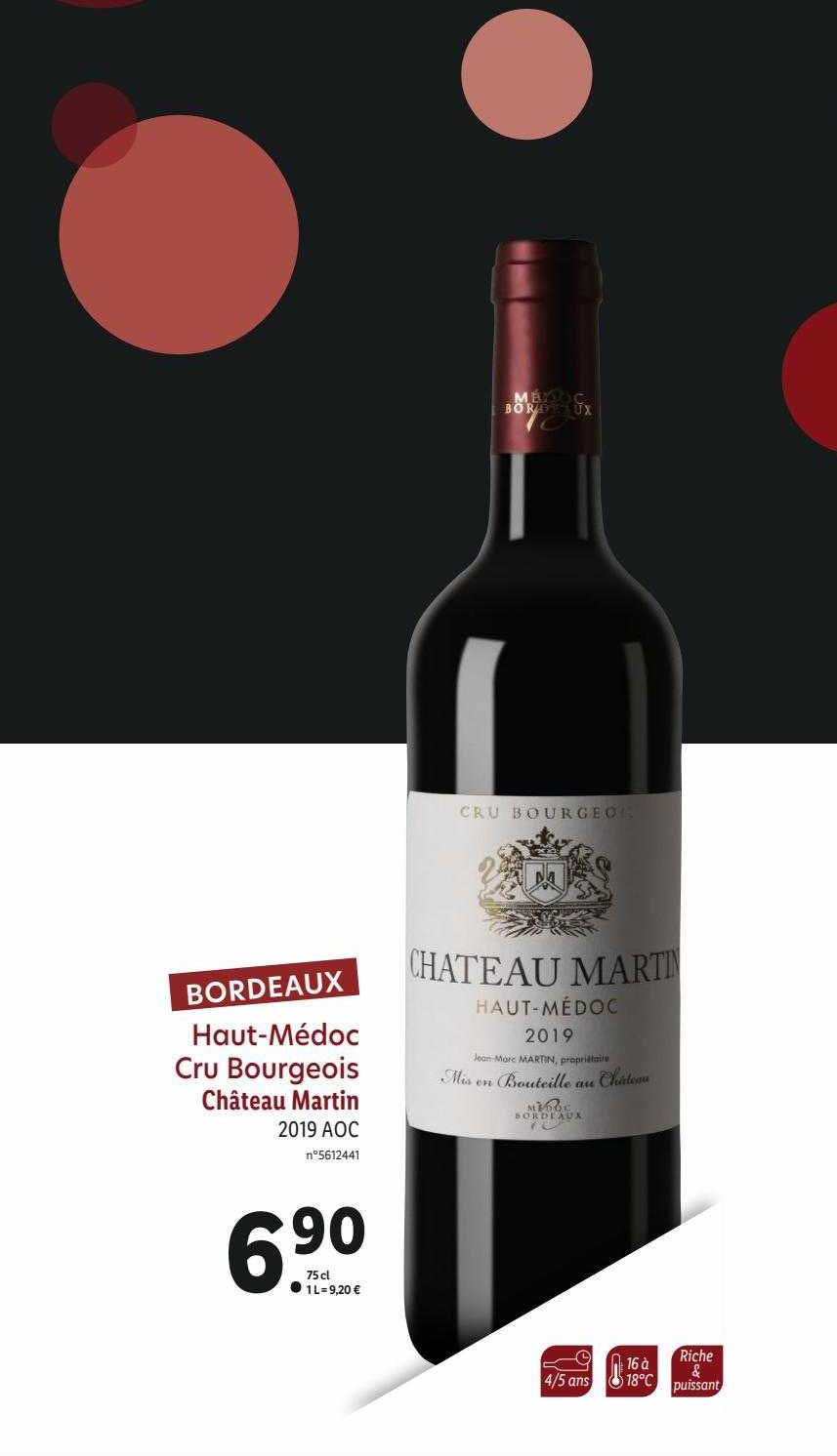 haut-médoc cru bourgeois château martin 2019 aoc