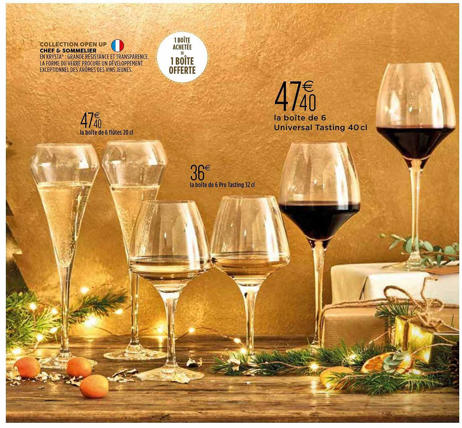 La Boîte De 6 Flûtes 20 Cl, La Boîte De 6 Universal Tasting 40 Cl, La Boîte De Pro Tasting 32 Cl