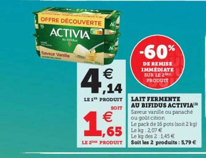 Lait Fermenté Au Bifidus Activia