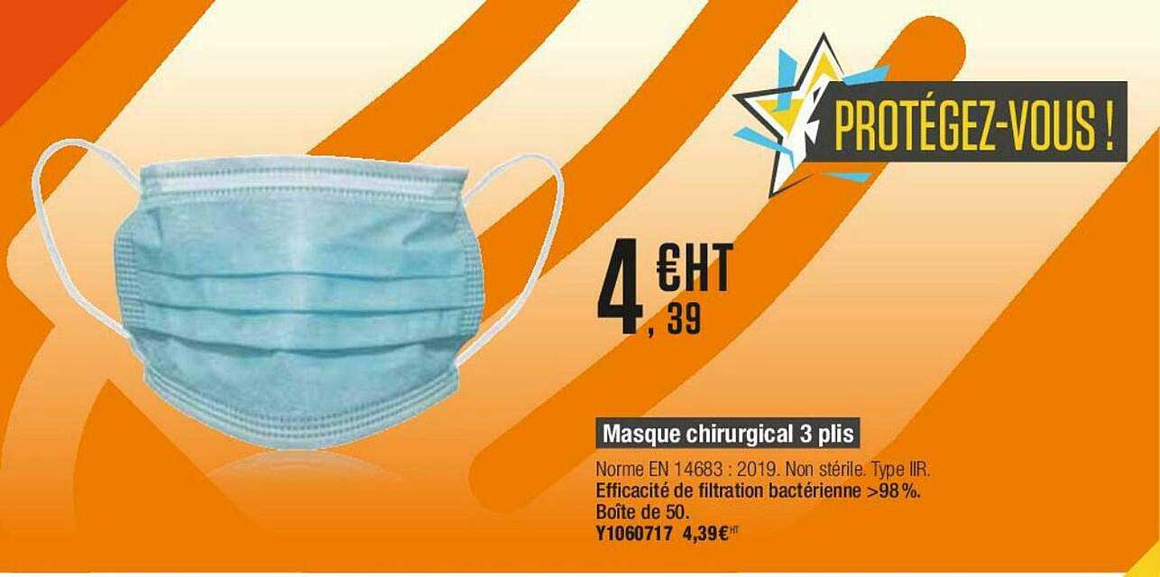 masque chirurgical 3 plis