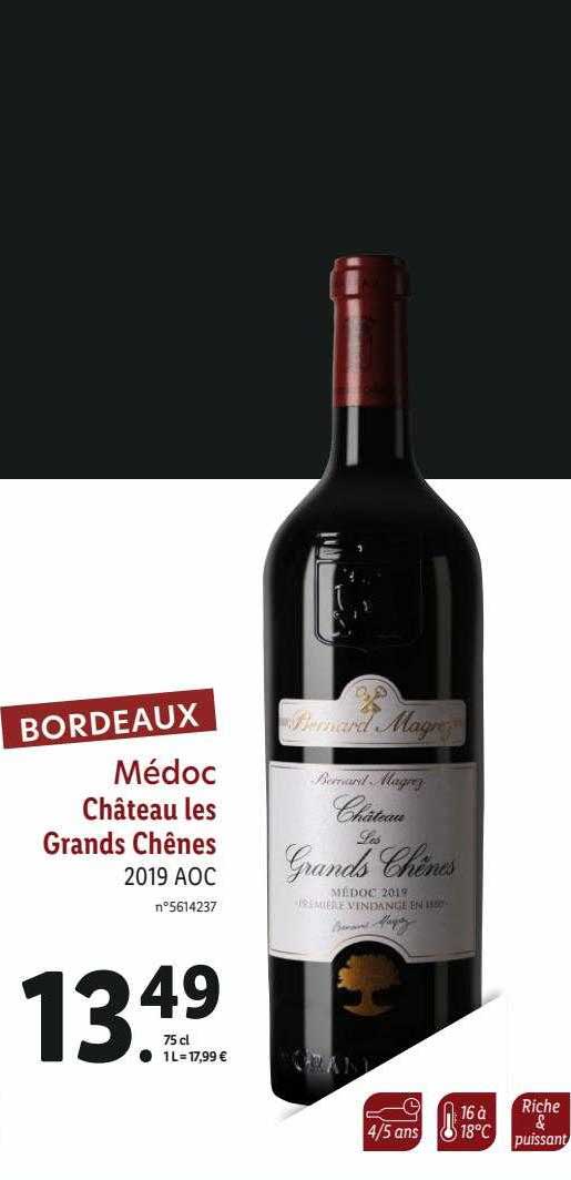 médoc château les grands chênes 2019 aoc
