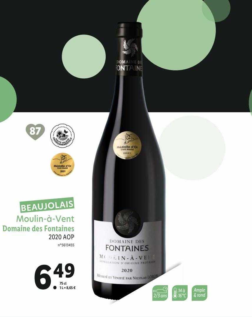 moulin-à-vent domaine des fontaines 2020 aop