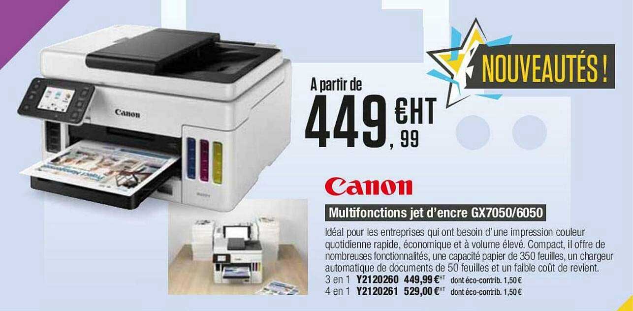 multifonctions jet d'encre gx7050-6050 canon