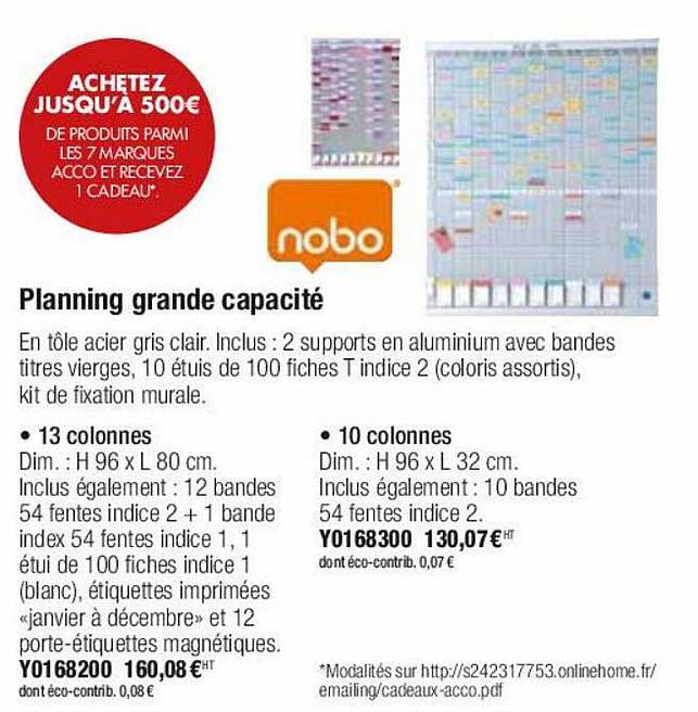 planning grande capacité nobo