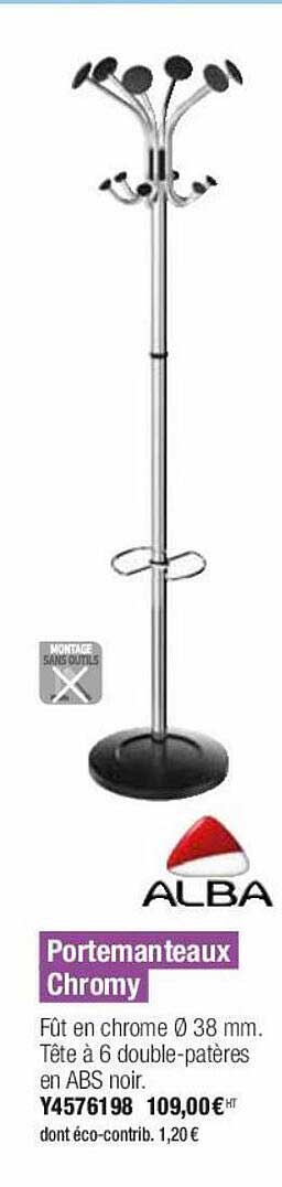 portemanteaux chromy alba