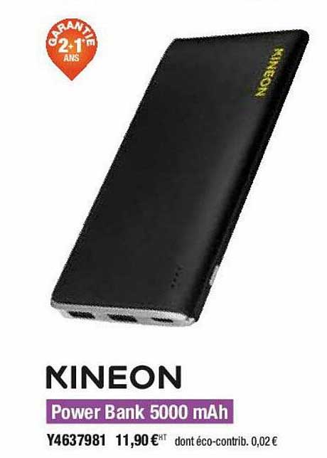power bank 5000 mAh kineon