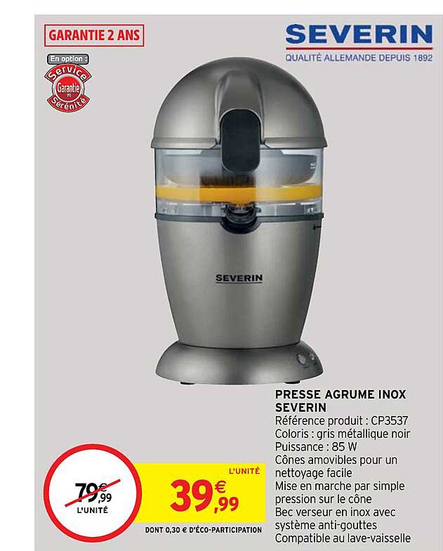 presse agrume inox severin