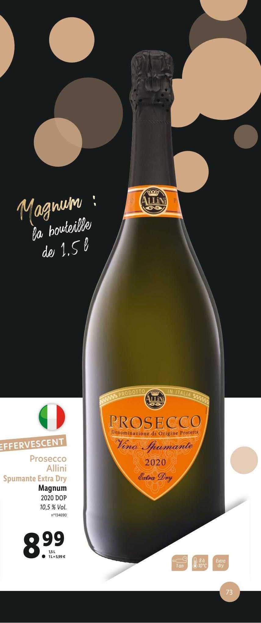prosecco allini spumante extra dry magnum 2020 dop