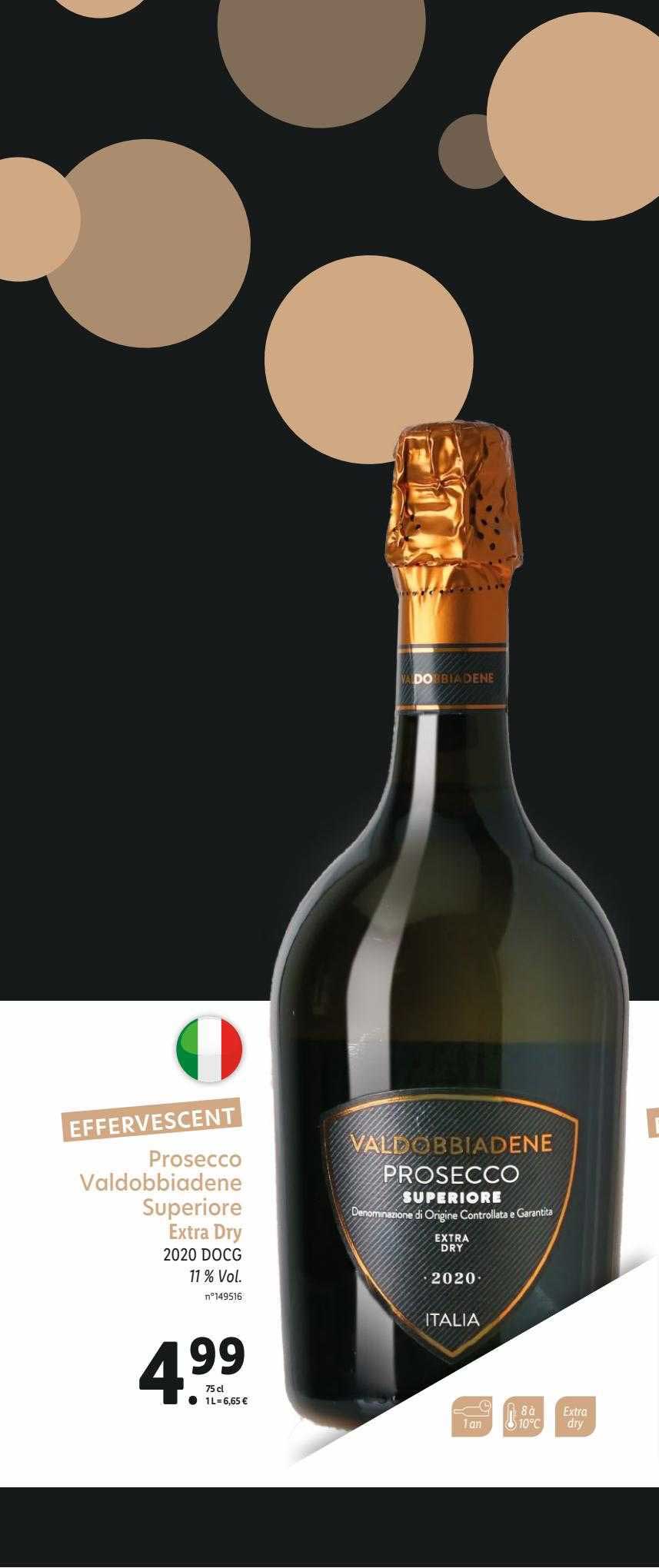 prosecco valdobbiadene superiore extra dry 2020 docg