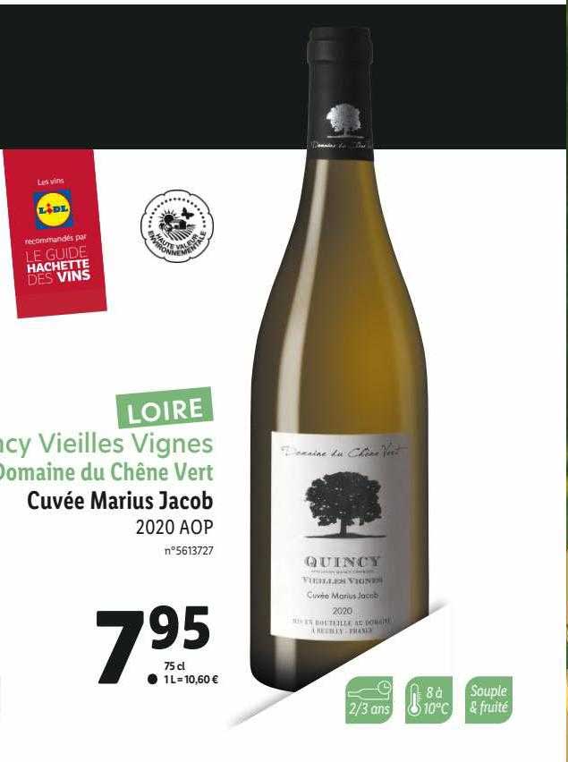 quincy vieilles vignes domaine du chêne vert cuvée marius jacob 2020 aop