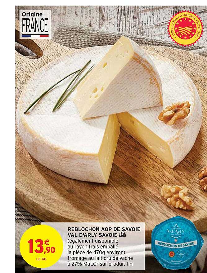 reblochon aop de savoie val d'arly savoie