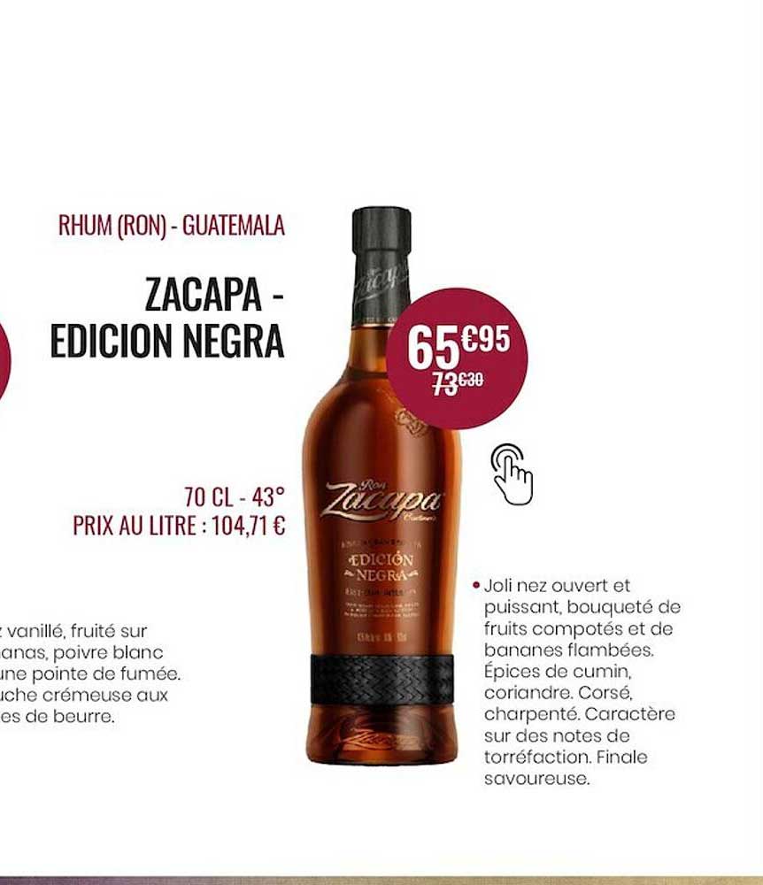 rhum (ron) - guatemala zacapa  edicion negra