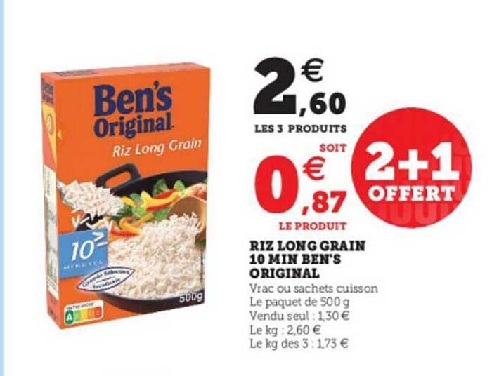 riz long grain 10 min ben's original
