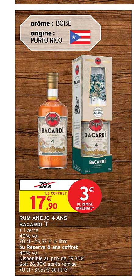 rum anejo 4 ans bacardi
