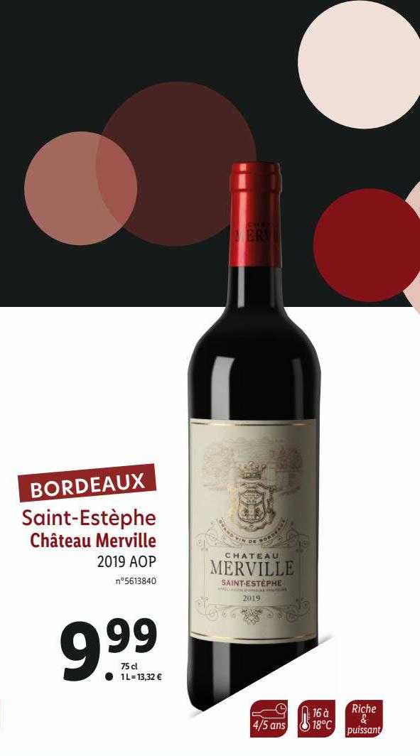 saint-estèphe château merville 2019 aop
