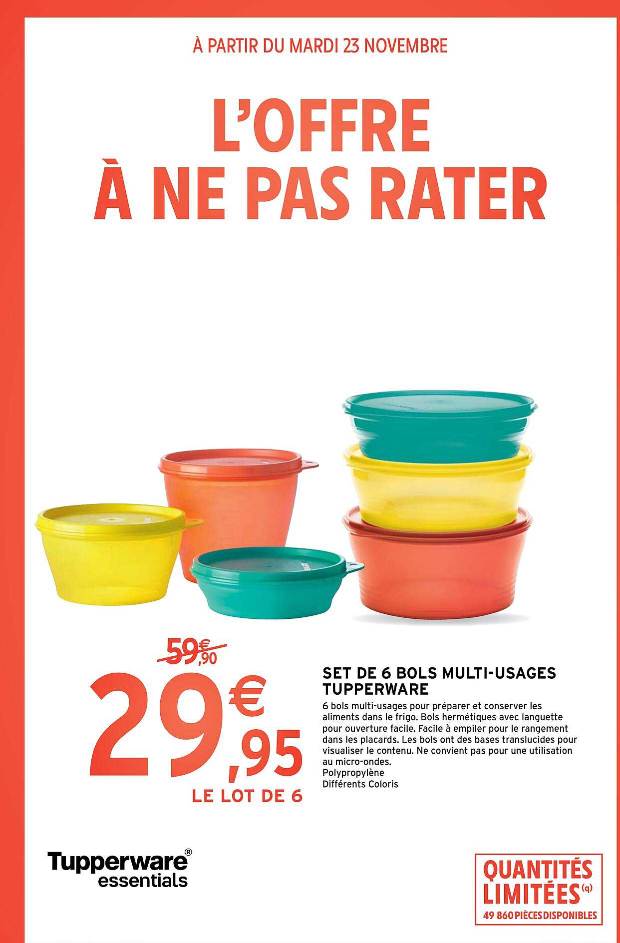 Set De 6 Bols Multi-usages Tupperware