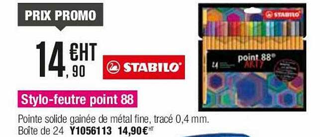 stylo-feutre point 88 stabilo