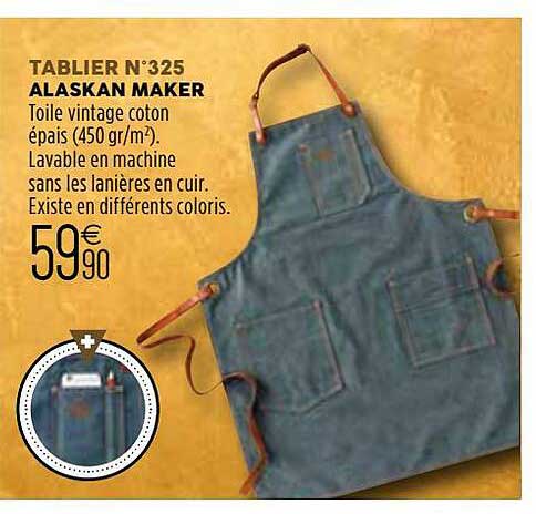 tablier n°325 alaskan maker