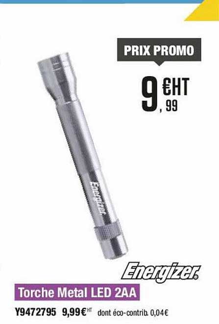 torche metal led 2aa energizer