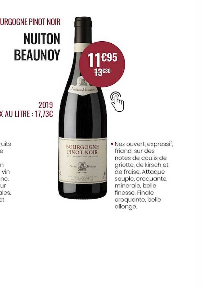 urgogne pinot noir nuiton beaunoy 2019