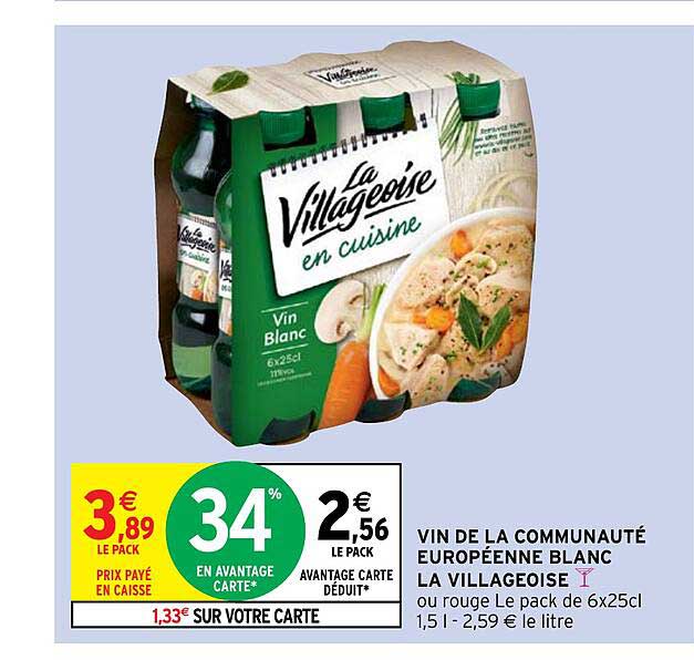vin de la communauté européenne blanc la villageoise