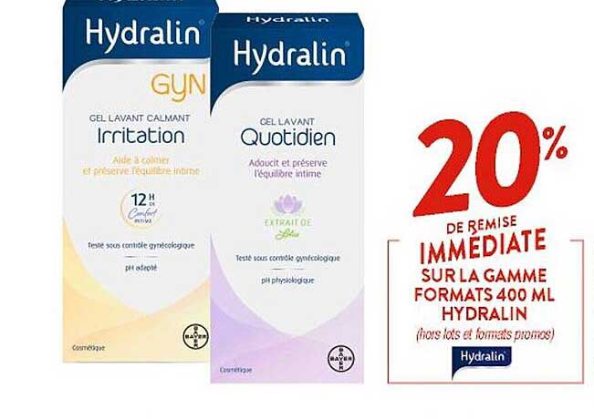 la gamme formats 400ml hydralin
