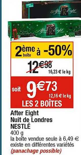 after eight nuit de londres nestlé
