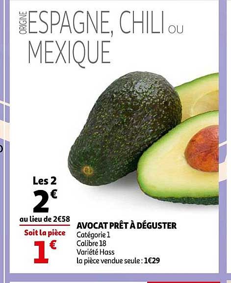 avocat prêt à déguster