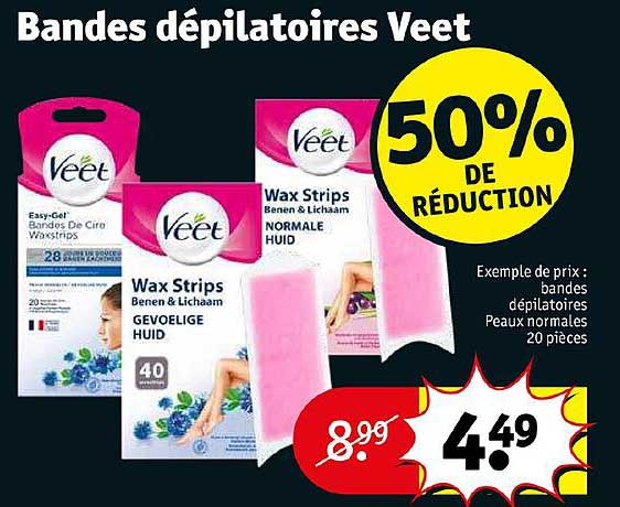 Bandes Dépilatoires Veet