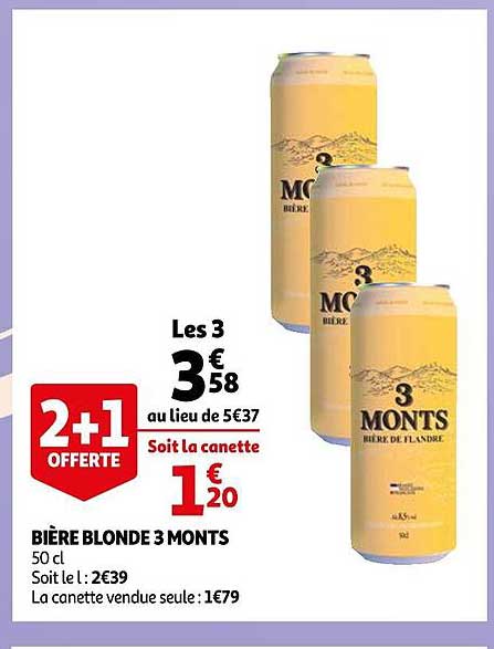 bière blonde 3 monts