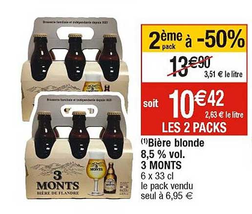 bière blonde 8,5% vol. 3 monts