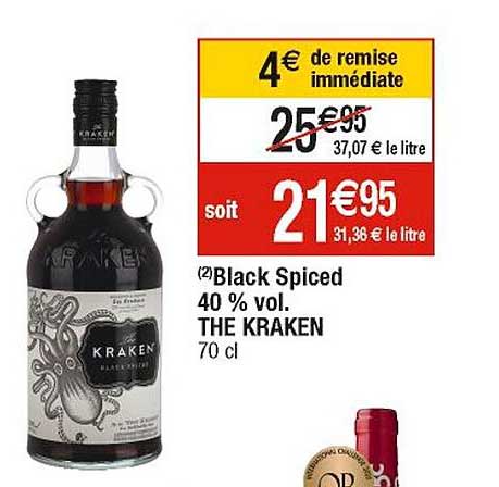 black spiced 40% vol. the kraken