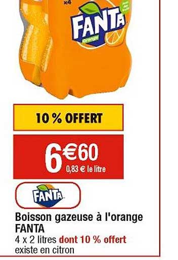 boisson gazeuse à l'orange fanta