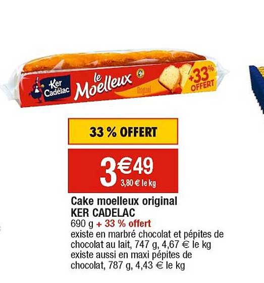 cake moelleux original ker cadelac