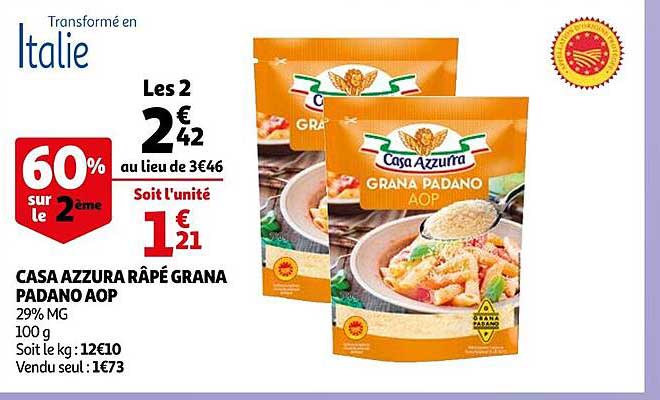 casa azzura râpé grana padano aop